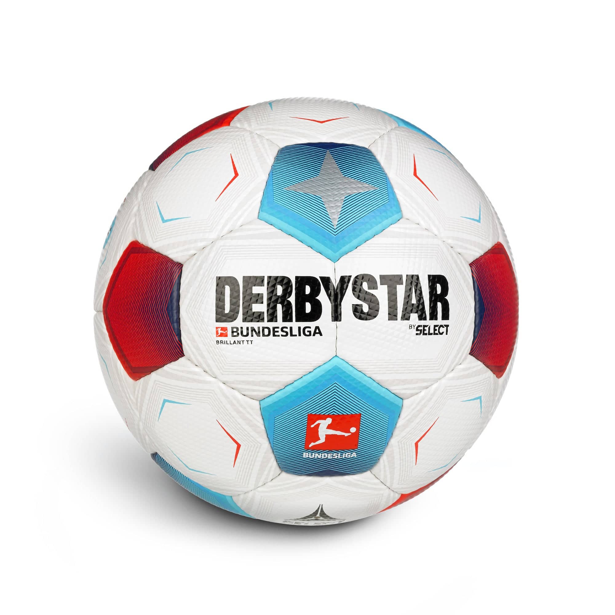 Derbystar Bundesliga Brillant TT v23 Trainingsball Weiss Blau Rot 