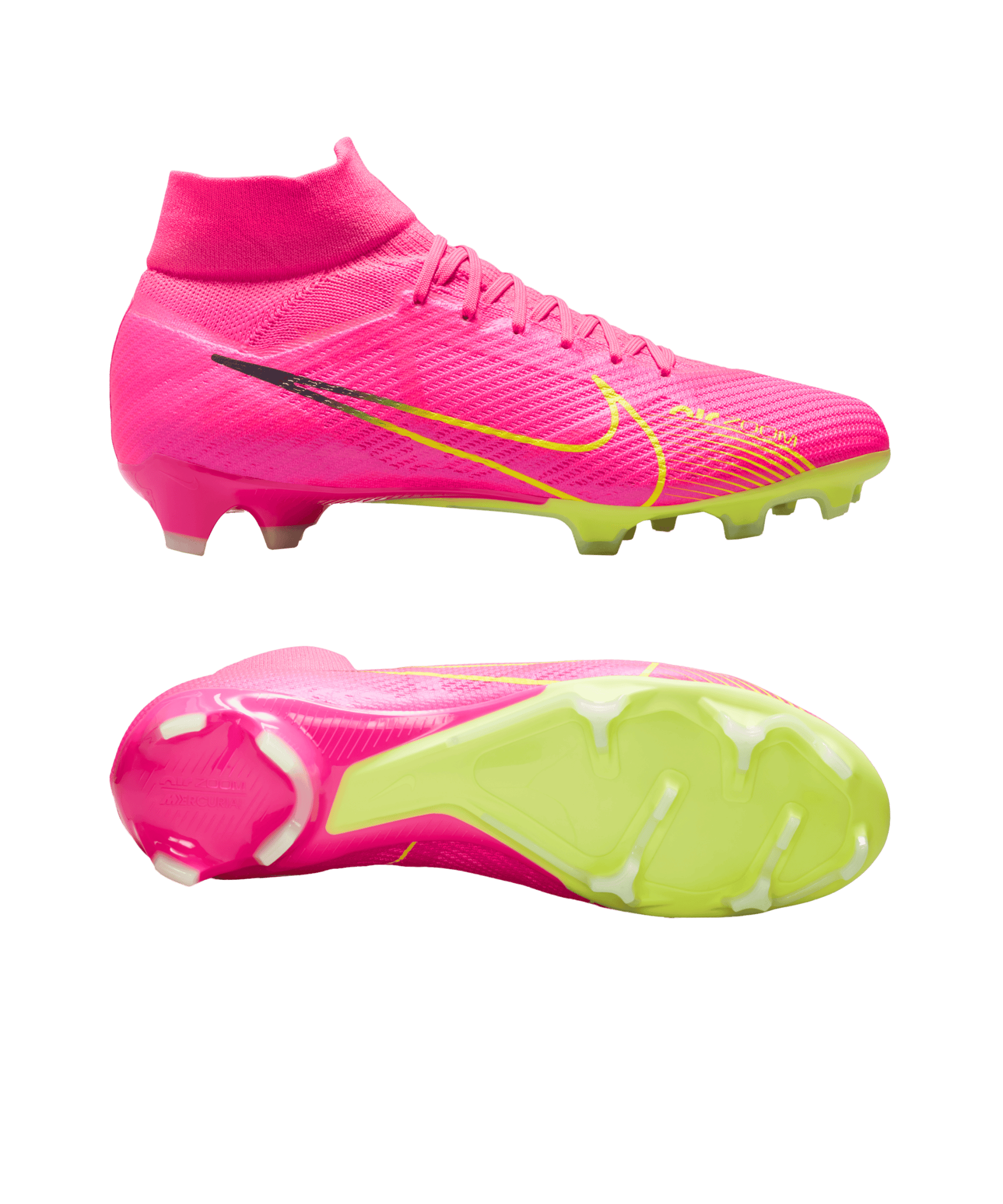 Nike Fußballschuh Air Zoom Mercurial Superfly IX Pro FG Luminous Pink Gelb F605
