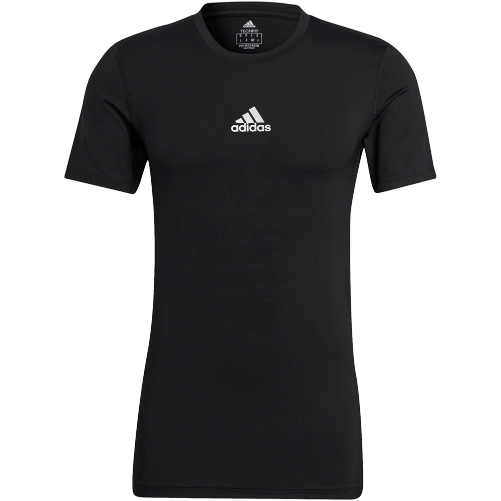 Adidas Herren Kurzarm Shirt Techfit schwarz
