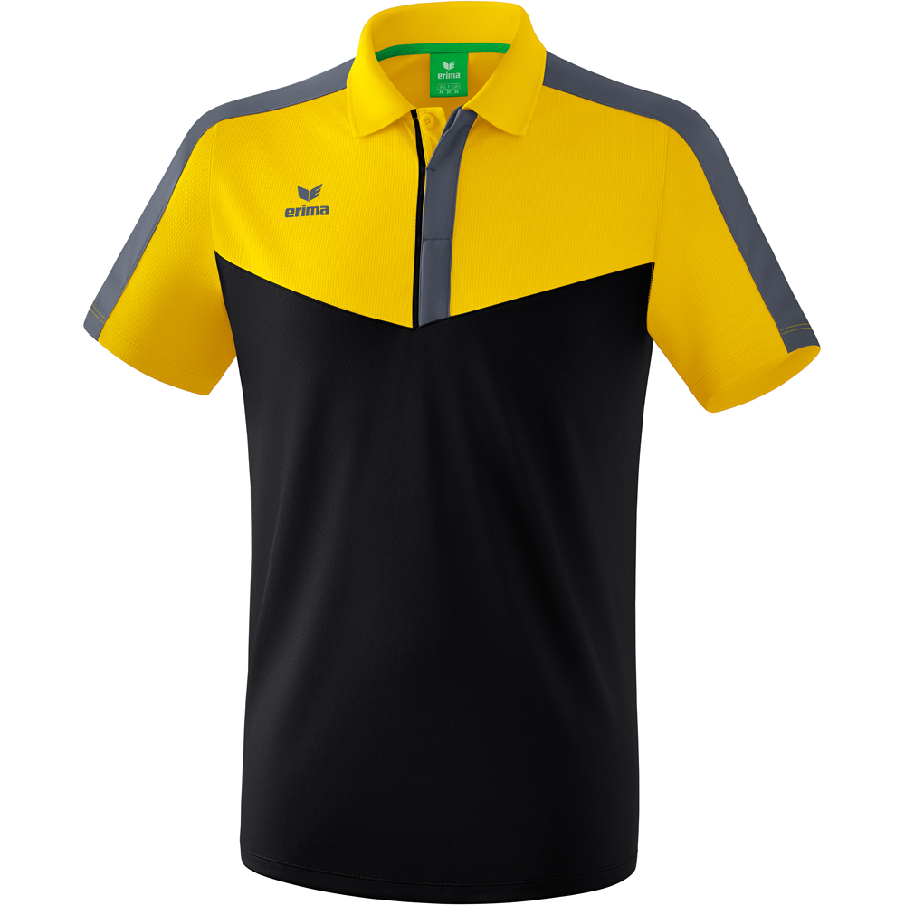 Erima Herren Poloshirt Squad gelb-schwarz-grau